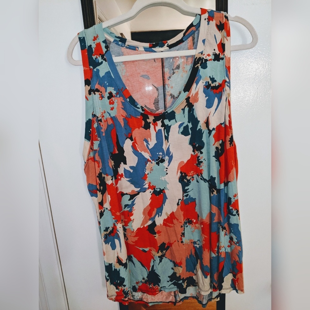 Target Ava Viv Blue Orange Abstract Tank